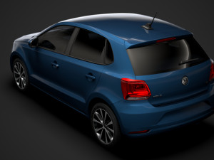 volkswagen polo tdi 5d typ6c 2017 Model 3D