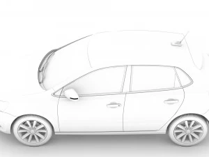 volkswagen polo tdi 5d typ6c 2017 Model 3D