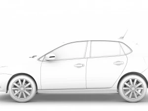 volkswagen polo tdi 5d typ6c 2017 Model 3D