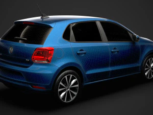 volkswagen polo tdi 5d typ6c 2017 Model 3D