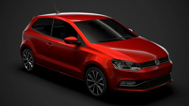 volkswagen polo tdi 3d typ6c 2017 Model 3D .c4d .max .obj .3ds .fbx .stl .blend 