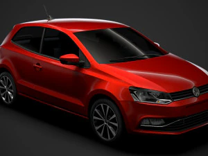 volkswagen polo tdi 3d typ6c 2017 Modèle 3D