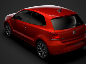 volkswagen polo tdi 3d typ6c 2017 Modelo 3D