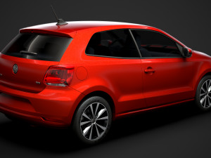 volkswagen polo tdi 3d typ6c 2017 Modelo 3D