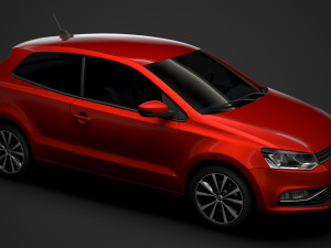 volkswagen polo tdi 3d typ6c 2017 Modelo 3D