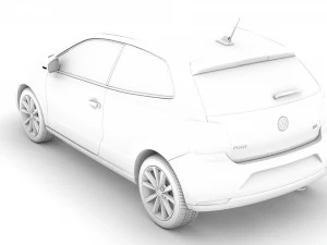 volkswagen polo tdi 3d typ6c 2017 Model 3D