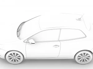 volkswagen polo tdi 3d typ6c 2017 Model 3D