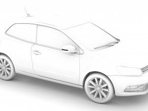 volkswagen polo tdi 3d typ6c 2017 Modelo 3D