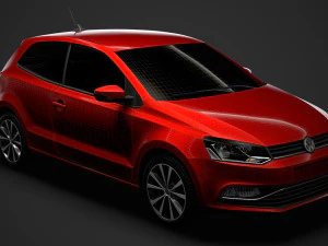 volkswagen polo tdi 3d typ6c 2017 Model 3D