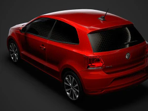 volkswagen polo tdi 3d typ6c 2017 Model 3D