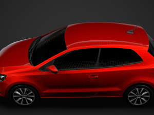 volkswagen polo tdi 3d typ6c 2017 Modelo 3D