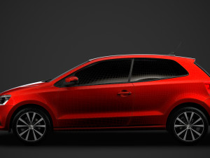volkswagen polo tdi 3d typ6c 2017 Modelo 3D