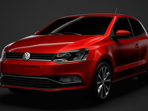 volkswagen polo tdi 3d typ6c 2017 Modelo 3D