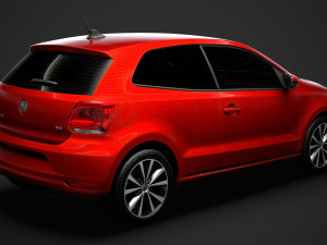 volkswagen polo tdi 3d typ6c 2017 Modelo 3D