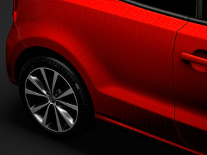 volkswagen polo tdi 3d typ6c 2017 Modelo 3D