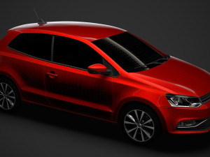 volkswagen polo tdi 3d typ6c 2017 Modelo 3D