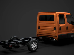 iveco daily crew cab l4 chassis 2014 3D Model