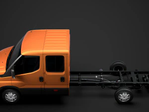 iveco daily crew cab l4 chassis 2014 3D Model