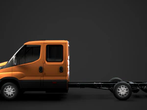 iveco daily crew cab l4 chassis 2014 3D Model