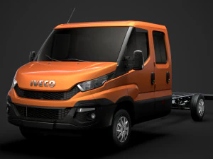 iveco daily crew cab l4 chassis 2014 3D Model