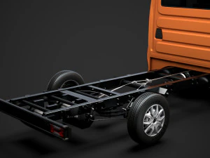 iveco daily crew cab l4 chassis 2014 3D Model
