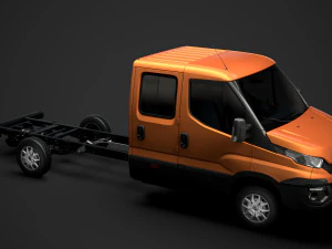 iveco daily crew cab l4 chassis 2014 3D Model