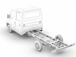 iveco daily crew cab l4 chassis 2014 3D Model
