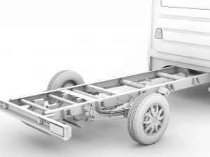 iveco daily crew cab l4 chassis 2014 3D Model