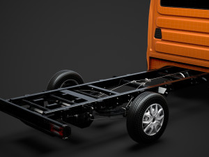 iveco daily crew cab l4 chassis 2014 Modelo 3D