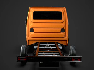 iveco daily crew cab l4 chassis 2014 3D Model