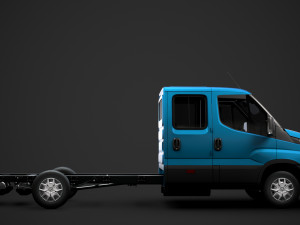 iveco daily crew cab l4 chassis 2019 3D Model