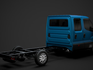 iveco daily crew cab l4 chassis 2019 3D Model