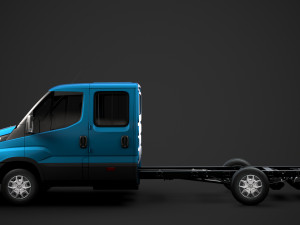 iveco daily crew cab l4 chassis 2019 3D Model