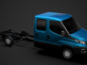 iveco daily crew cab l4 chassis 2019 3D Model