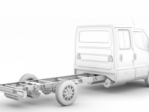 iveco daily crew cab l4 chassis 2019 3D Model