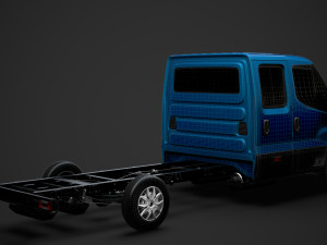 iveco daily crew cab l4 chassis 2019 3D Model