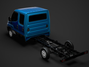 iveco daily crew cab l4 chassis 2019 3D Model