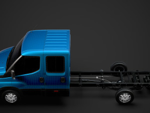 iveco daily crew cab l4 chassis 2019 3D Model
