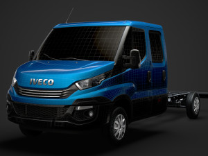 iveco daily crew cab l4 chassis 2019 3D Model