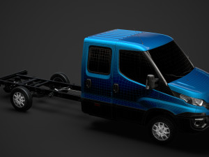 iveco daily crew cab l4 chassis 2019 3D Model
