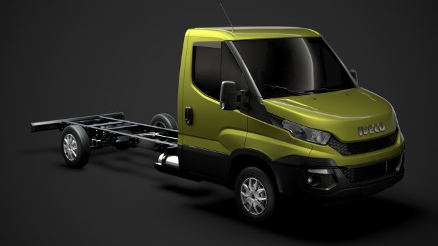 iveco daily single cab l4 chassis 2014 3D-Modell .c4d .max .obj .3ds .fbx .stl .blend 