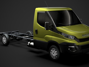 iveco daily single cab l4 chassis 2014 Modelo 3D