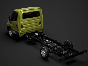 iveco daily single cab l4 chassis 2014 3D Model