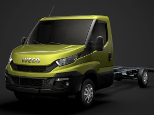 iveco daily single cab l4 chassis 2014 3D Model