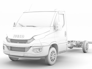 iveco daily single cab l4 chassis 2014 3D-Modell