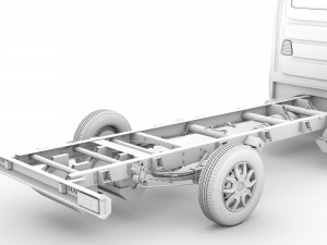 iveco daily single cab l4 chassis 2014 3D-Modell