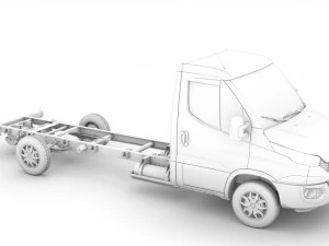 iveco daily single cab l4 chassis 2014 3D Model