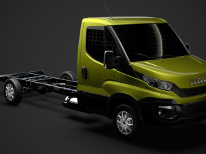 iveco daily single cab l4 chassis 2014 3D-Modell