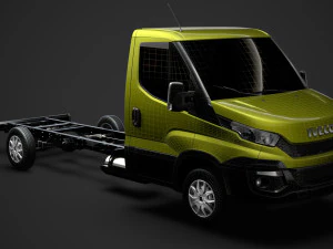 iveco daily single cab l4 chassis 2014 3D Model
