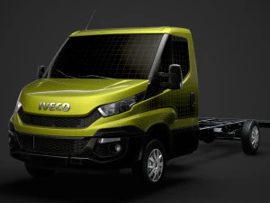 iveco daily single cab l4 chassis 2014 3D Model